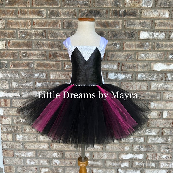 Black and white tutu dress, Gwen inspired birthday tutu, Super hero inspired birthday party outfit size nb to 12years