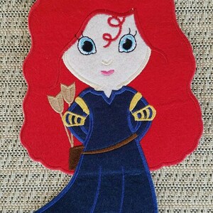 Princess Merida iron on patch inspired, Brave inspired iron on patch