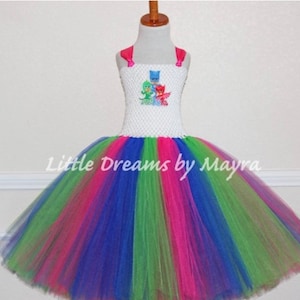Pj Mask inspired tutu dress - Pj Mask birthday party inspired costume size nb to 12years
