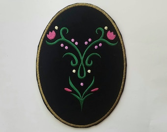 Large Princess Anna Elsa Frozen Patches Embroidered Applique Badge Iron Sew On Large Princess Anna Elsa Frozen Patches Embroidered Applique Badge Iron Sew On