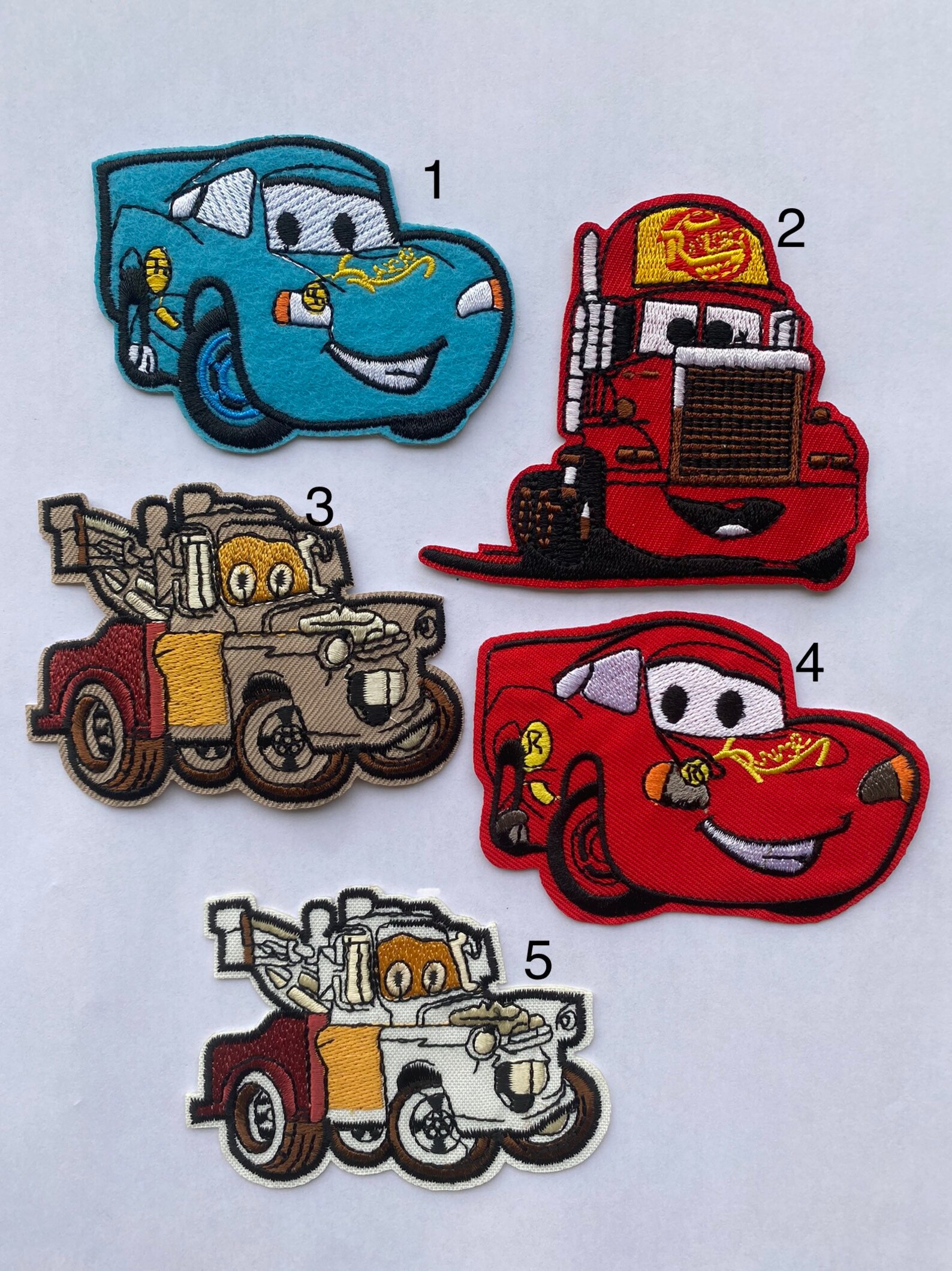 Lightning McQueen Cars iron on inspired patch Lightning Etsy