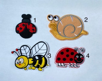 Ladybug iron on embroidery patch, Bugs Iron on, Bee iron on patch