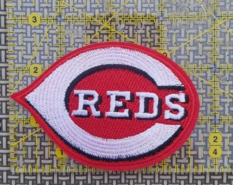 Cincinnati Reds iron on inspired embroidery patch