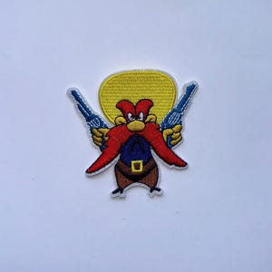 Official Looney Tunes Yosemite Sam Patch - Embroidered Iron-On - 2.25" X 3.5"