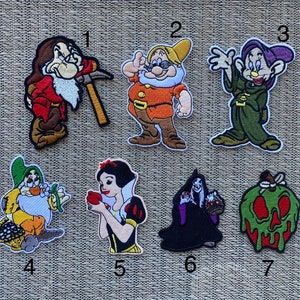 Dwarf Doc Patch Snow White Seven Dwarfs Disney Craft Apparel Iron on  Applique 