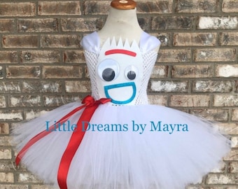 Forky inspired tutu dress, Toy Story inspired birthday party outfit size nb to 12years