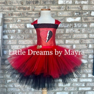 Red inspired tutu dress, Red costume, Queen of Hearts inspired tutu dress size nb to 12 years