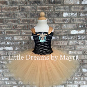 Groot Inspired tutu dress, Super hero inspired birthday party outfit size nb to 12years