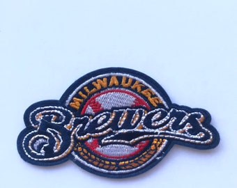 Milwaukee Brewers iron on inspired patch, Milwaukee Brewers embroidery patch inspired
