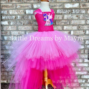 Flurry Heart pony inspired tutu dress - Pink pony inspired costume, pony birthday party dress size nb to 12years