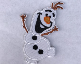 Olaf inspired iron on patch, Olaf inspired applique