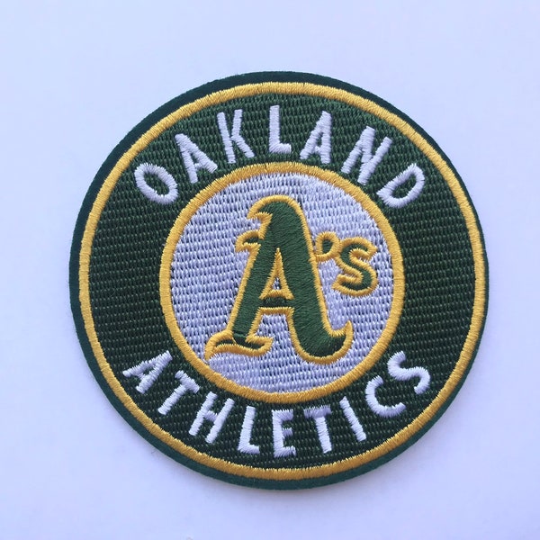 Oakland Athletics iron on inspired patch, Oakland Athletics embroidery patch inspired