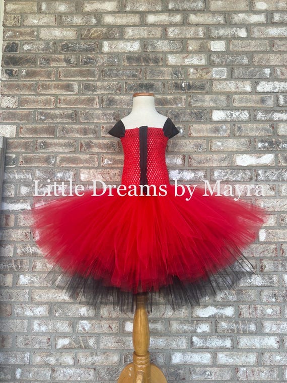 red and black tutu dress Vampire Bat – EverAfterTutuCo baby girl toddler Christmas birthday tutu dress Fairy Costume Pixie Tutu Red