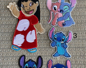 Lilo and Stitch iron on inspired embroidery patch, Lilo birthday party inspired applique, lilo iron on inspired patch