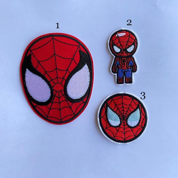 Spiderman inspired iron on patch, super hero birthday party inspired applique