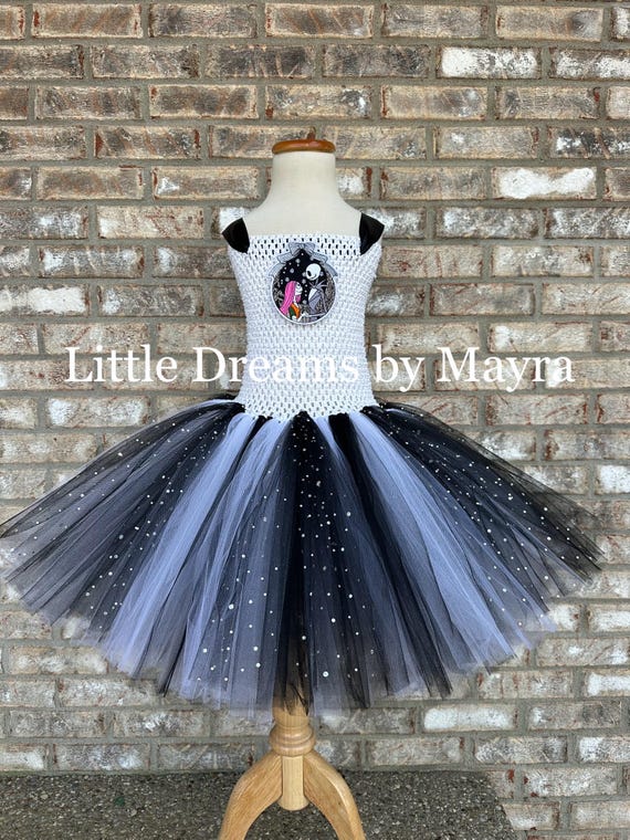 Jack Skellington and Sally Inspired Tutu Dress, the Nightmare Before  Christmas Tutu Dress Costume and Headband, Size Nb to 12years - Etsy