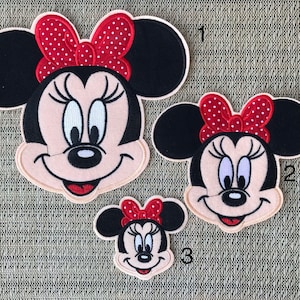 Minnie mouse inspired iron on patch, Large Minnie mouse inspired patch, Minie birthday party inspired applique