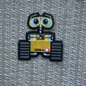 Robot inspired embroidery iron patch,  Robot iron on inspired patch