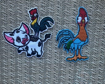 Moana inspired embroidery patch, Princess Moana inspired iron on inspired patch, Moana birthday party inspired applique