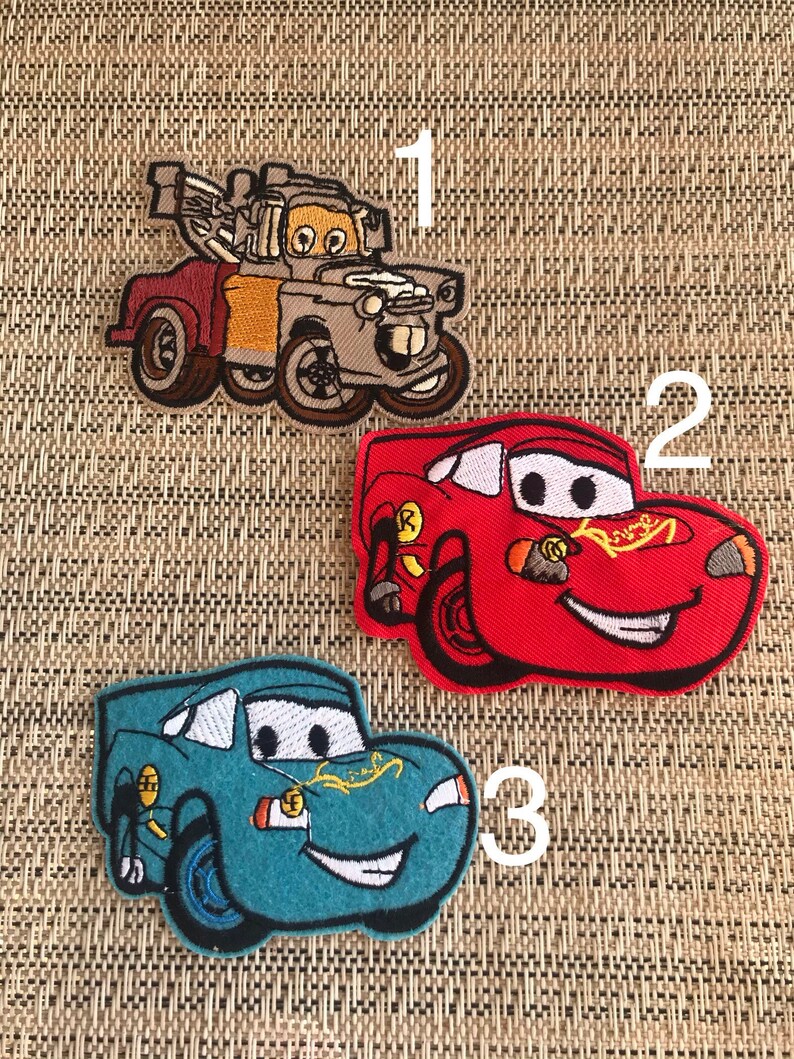 Lightning McQueen Cars iron on inspired patch Lightning Etsy