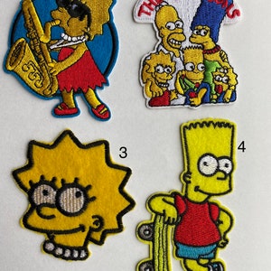 The Simpsons inspired iron on patch, The Simpson’s inspired birthday party embroidery patch