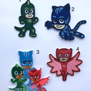 Pj mask iron on inspired patch, Pj mask birthday party inspired applique One of each