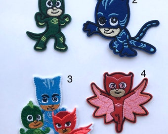 Pj mask iron on inspired patch, Pj mask birthday party inspired applique