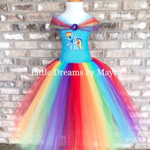 My Little Pony Rainbow dash inspired tutu dress - Rainbow dash costume inspired size nb to 12years