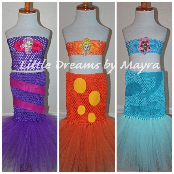 Mermaid inspired birthday party costume, Mermaid inspired tutu dress size nb to 10years