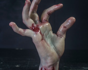 Pose-able Silicone Severed Hand - Male Right - Display Prop Halloween Decoration