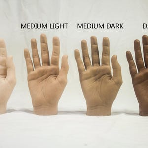 Pose-able Pair of Male Silicone Mannequin Hands - Light Skin Tone - Display Model Prop Lifesize image 5