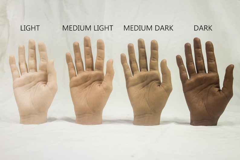Pose-able Pair of Male Silicone Mannequin Hands - Light Skin Tone - Display Model Prop Lifesize image 5