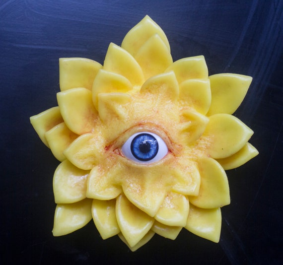 【一点物アート】Icono-Eye-再生-Message Flowers❁ The All Seeing Flower - Etsy