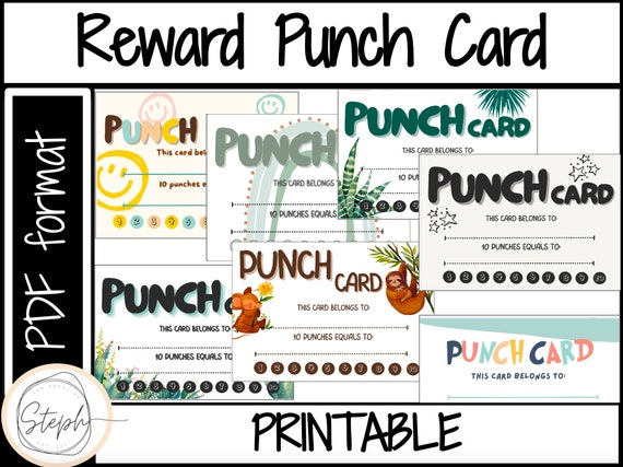 Reward Punch Cards - Digital Download-1161