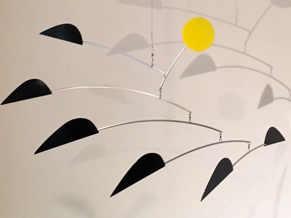 30 Mobile Art Sculpture Blackbirds 30 W X20 H Original Handcrafted Metal Mobile