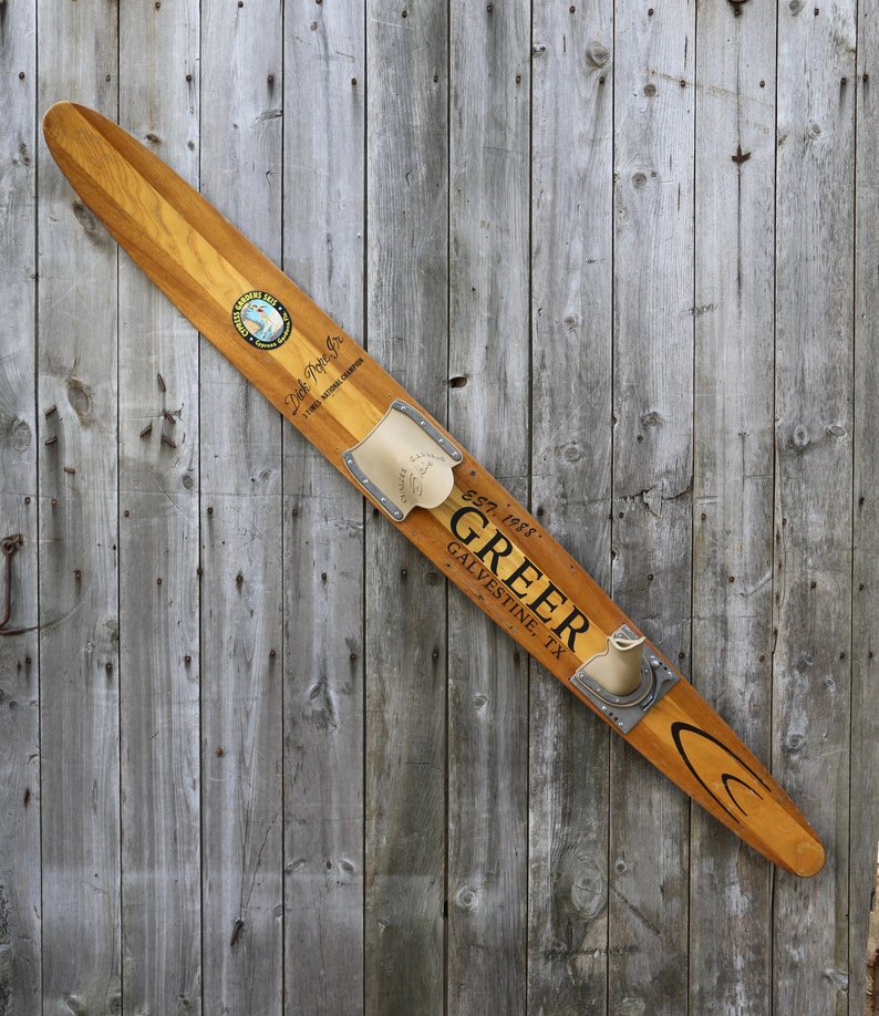 Vintage water ski art sign. We can put your name or favorite Etsy