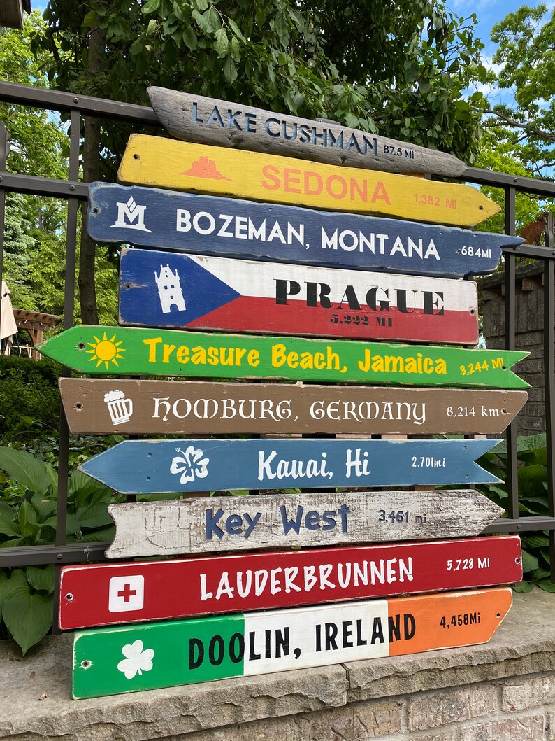 Group of 10 Random Directional Signs. Custom Made Creative - Etsy
