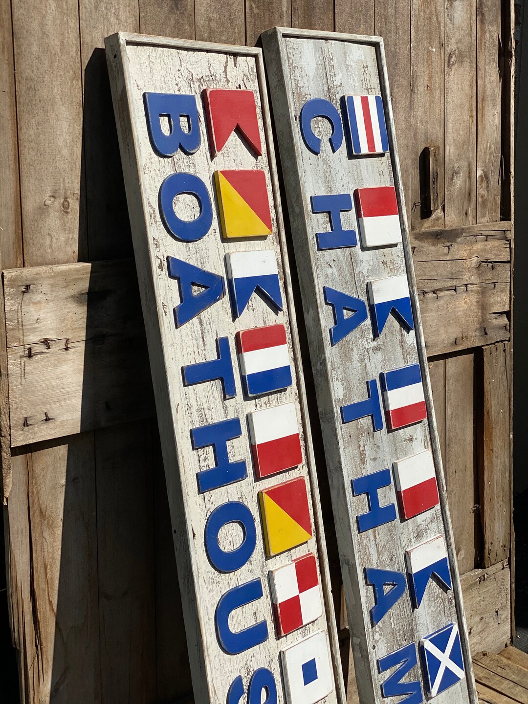 Weathered Boathouse Custom Nautical Flag Sign We Can Make Any Etsy