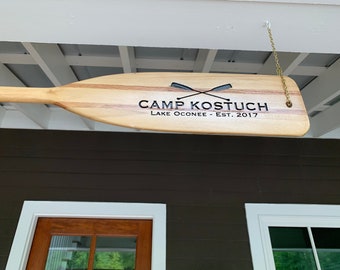 Custom engraved canoe paddles. Engrave your logo, lake or your cabin or cottage name. Add family name or GPS coordinates