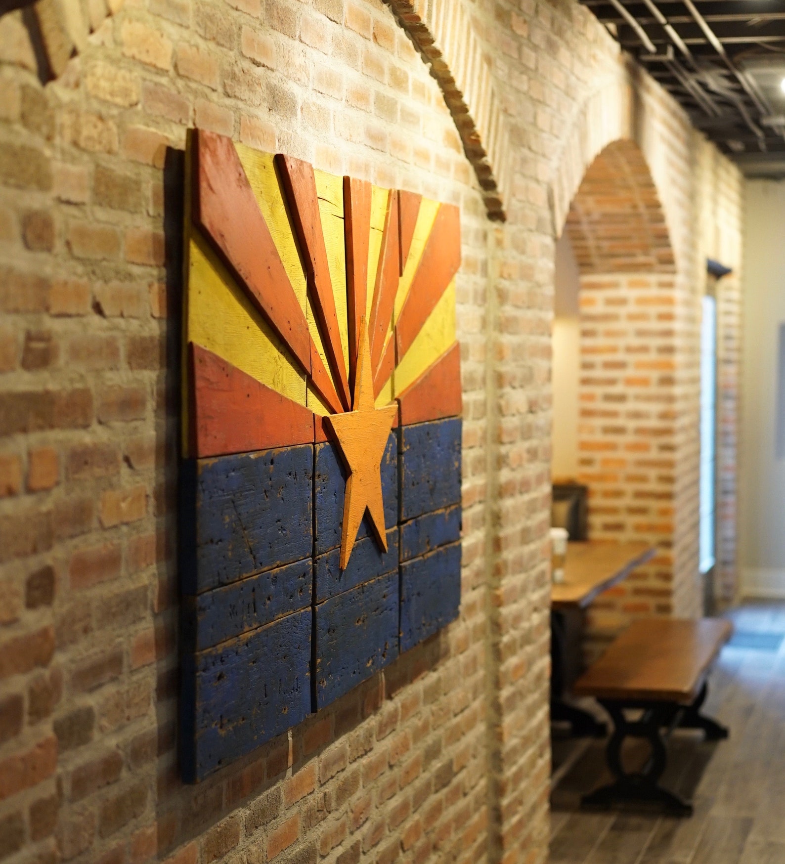 Arizona Flag, Arizona Wood Flag, Rustic Reclaimed Wood Arizona Flag ...