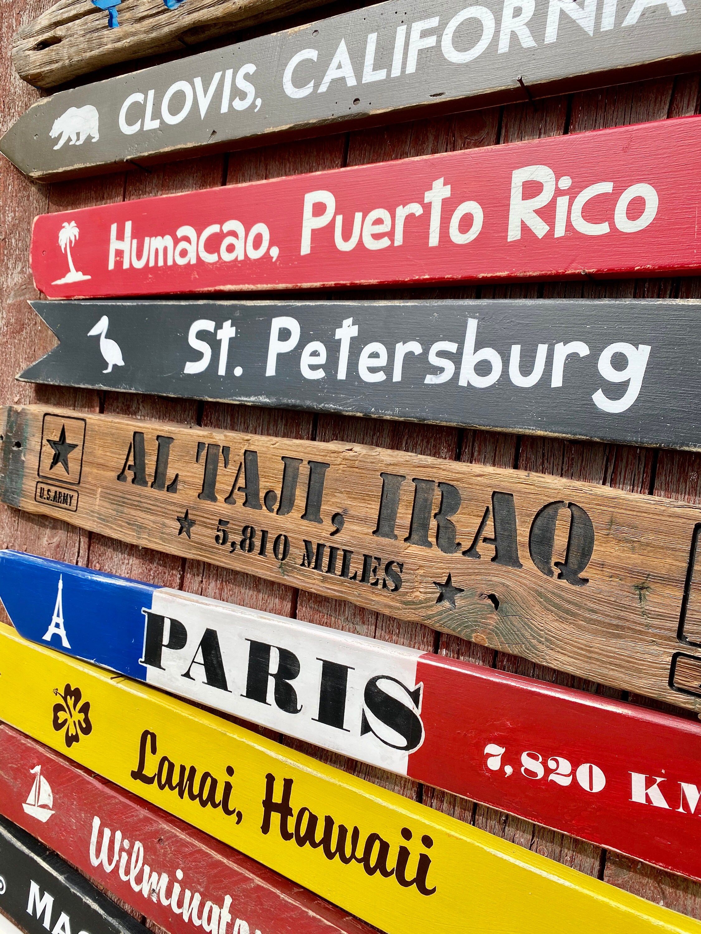 Foregin Signs Custom Wood Flag Directional Signs. Custom Made International ...