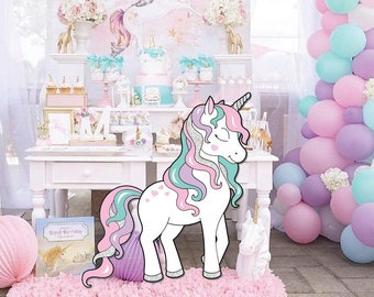 44" Large Unicorn -Party Decoration - Unicorn Birthday Party, Pastel Unicorn, Rainbow unicorn baby shower