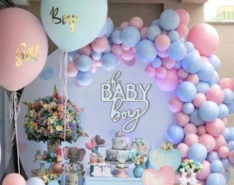 Large "Oh Baby" Sign, Baby Shower Decor, Birthday Backdrop (35” x 28")