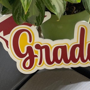 USC inspired Graduation sign, Senior sign, Custom-made for any school and colors, Graduation photo prop - 2025