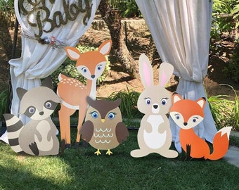Woodland Animals Party Kit | Deer, Fox, Bunny, Owl, Raccoon Decor