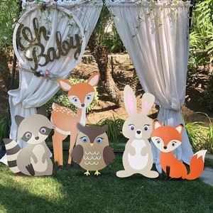 Woodland Animals Party Kit Decor Forest Animals Birthday Decoration Woodland Forest Animals Party image 1