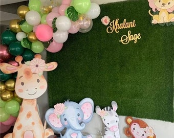 Water Color Safari Animal Decor (Digital Download)