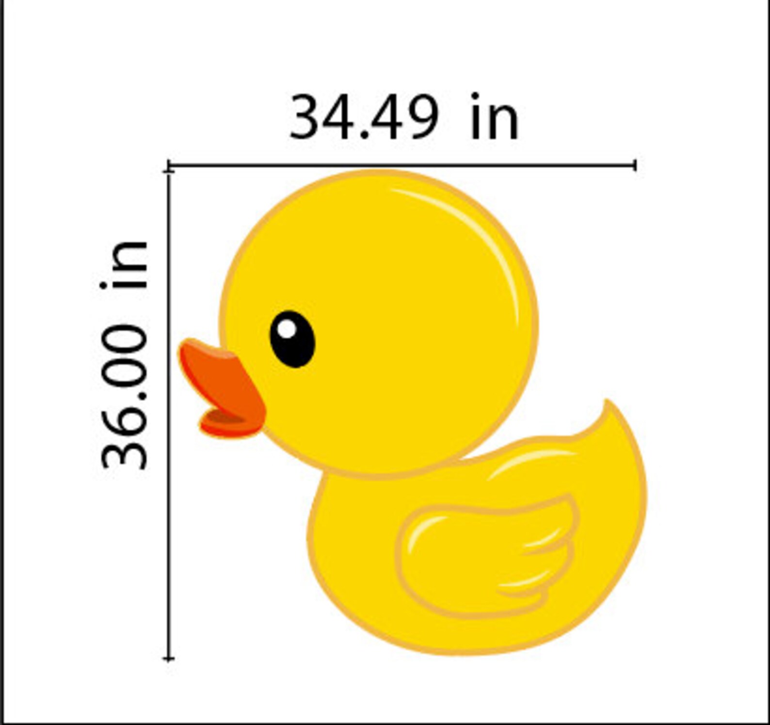 Rubber Ducky Cutout Large Yellow Duck Cutout Baby Shower Etsy