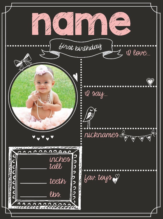 Ideas para el primer cumpleaños del bebé tableros de | Etsy