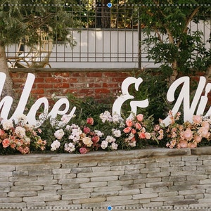 Wedding Custom couples name Personalized wedding sign Nursery Twins Family name sign  Grass wall sign  Wedding name sign Double name sign